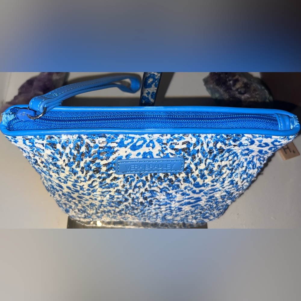 Vera Bradley sequin wristlet/pouch in blue and white!